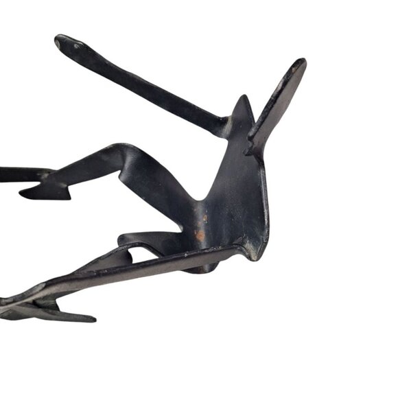 Metal Iron Art Sculpture Centerpiece Human Plant Holder People Folk Figures Weld - Picture 5 of 9